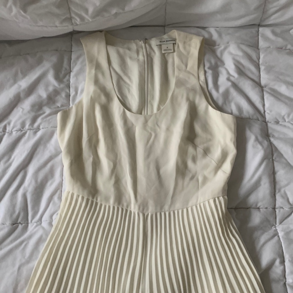 Club Monaco Cream Wide leg accordion jumpsuit